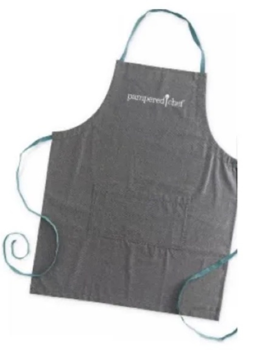 Pampered Chef Charcoal Gray Logo Apron